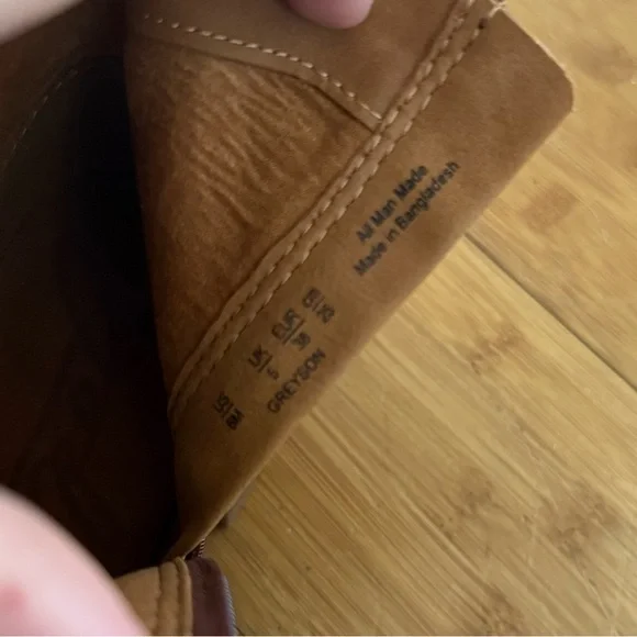 Zodiac Leather Brown Greyson Heeled Boots Size 8M Holiday Career Workwear Boho - Picture 7 of 8